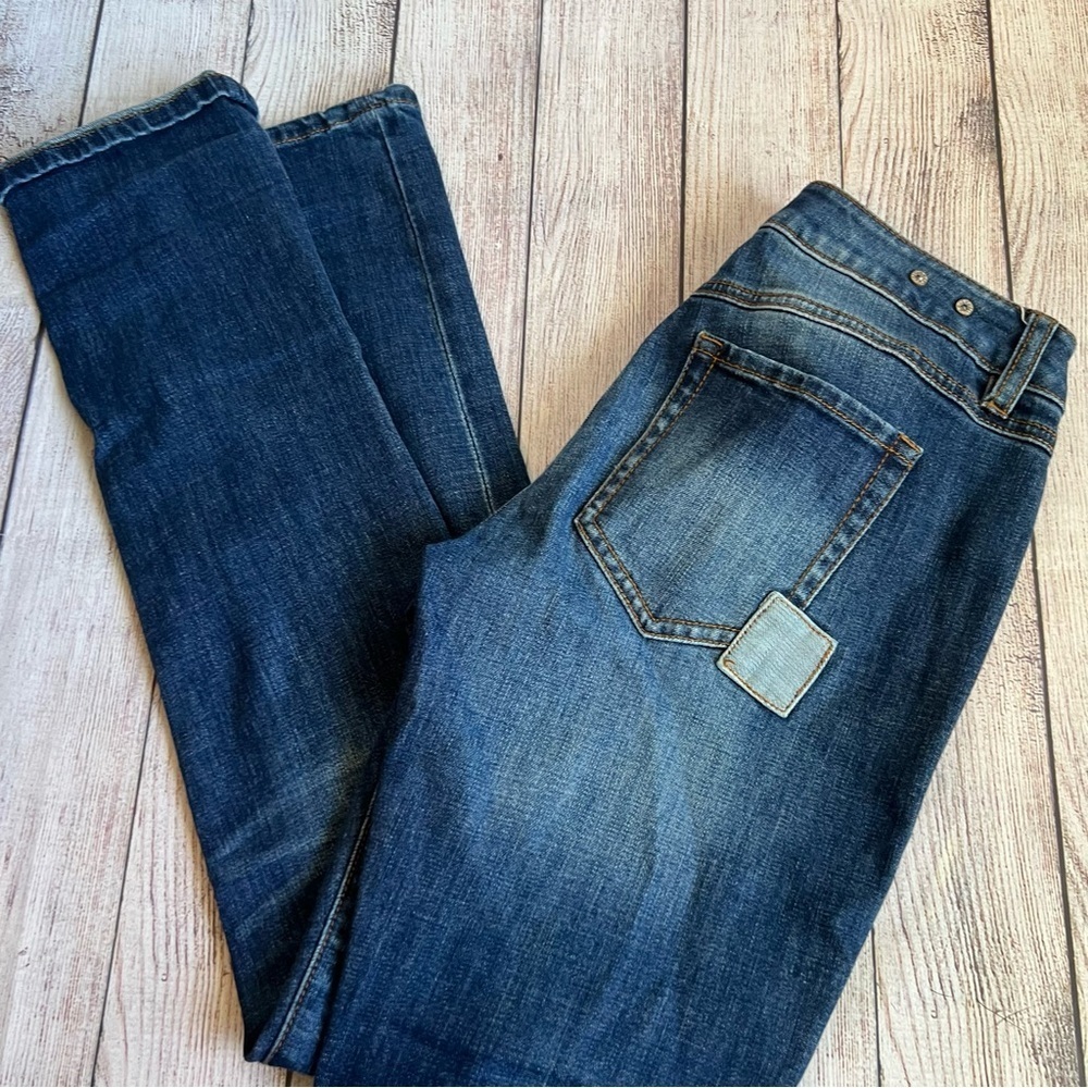 CABI Slim Boyfriend Patchwork Jeans 0